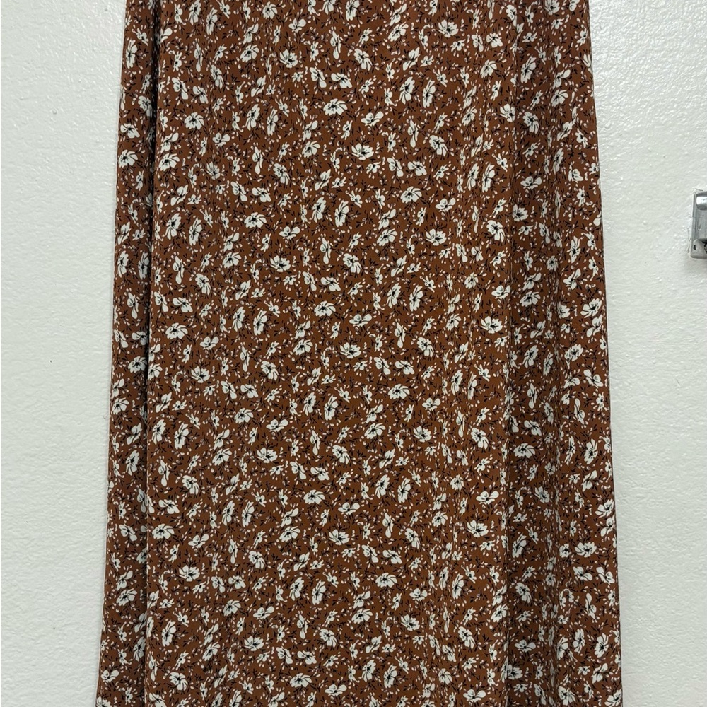 SOLD!! Floral Brown Skirt